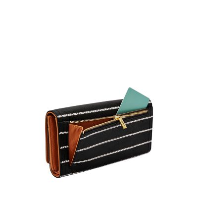 Logan RFID Flap Clutch Fossil