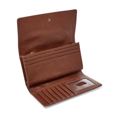 Logan RFID Flap Clutch Fossil