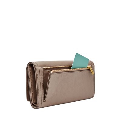 Logan RFID Flap Clutch Fossil