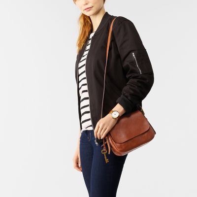 Harper Small Saddle Crossbody Fossil