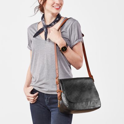 Harper Large Saddle Crossbody Fossil