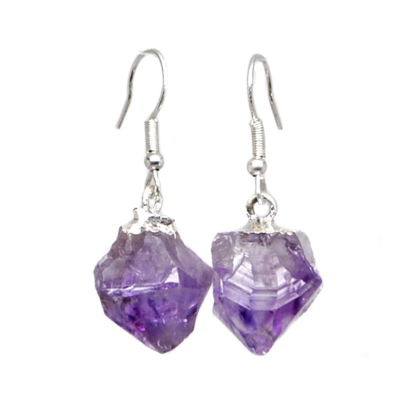 Amethyst Crystal Earrings The Fossil Cartel