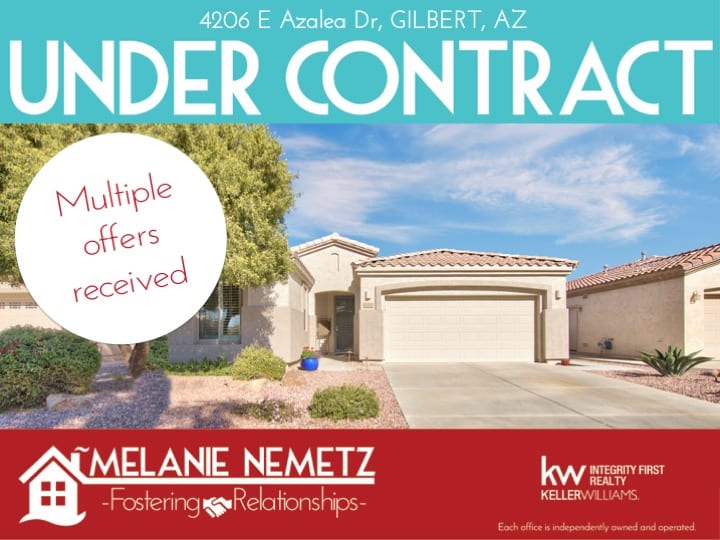 Gilbert AZ Trilogy Home Under Contract! Melanie Nemetz Fostering