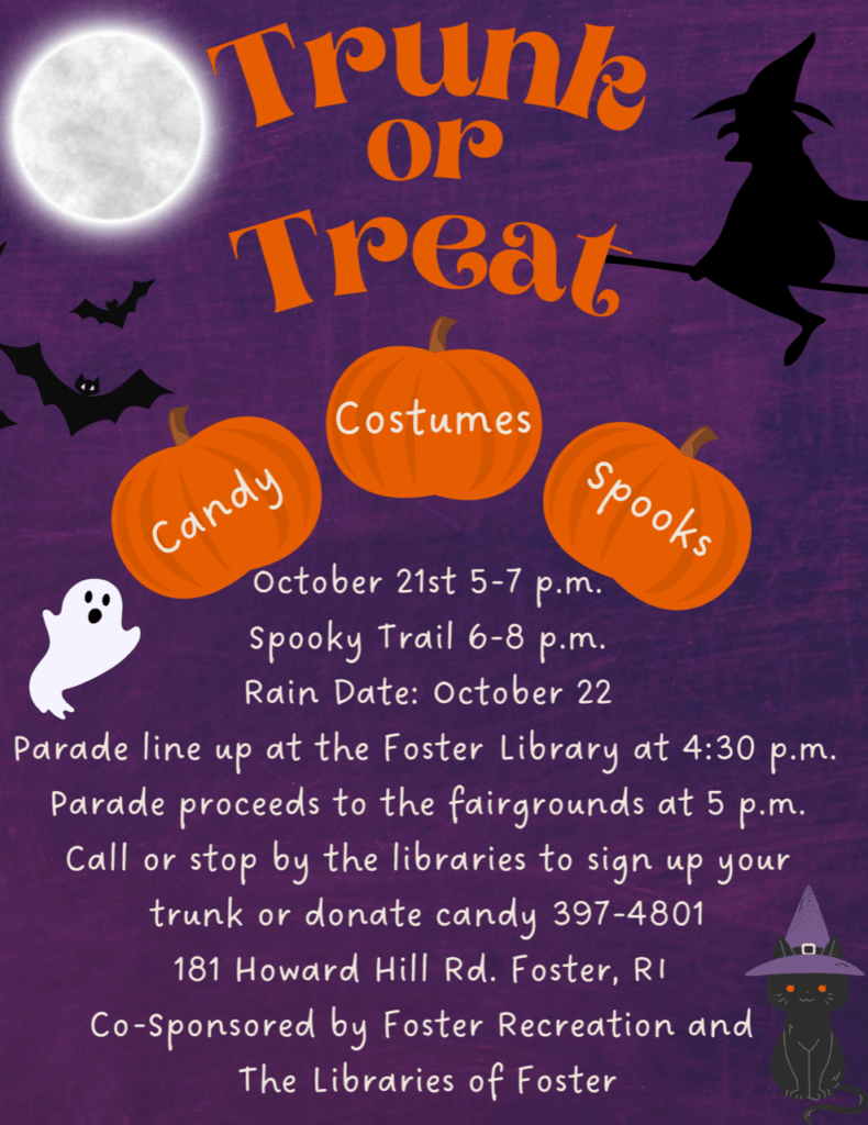 Trunk or Treat Libraries of Foster