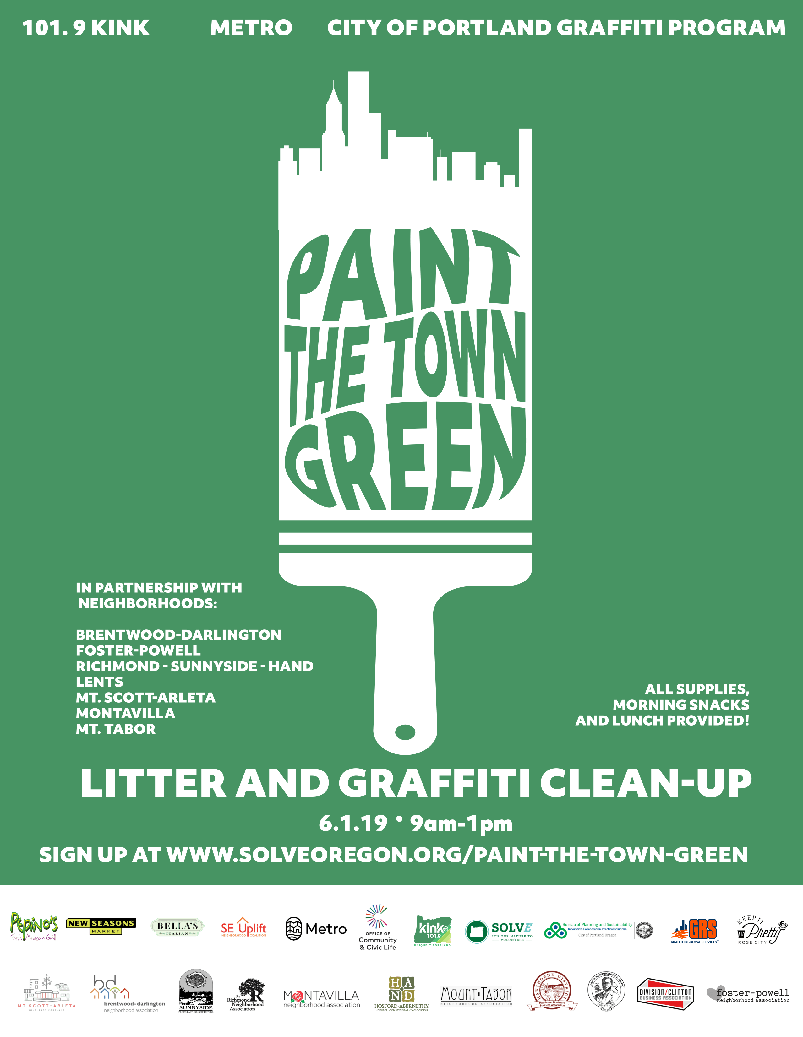 Paint the Town Green Event FosterPowell Neighborhood Association
