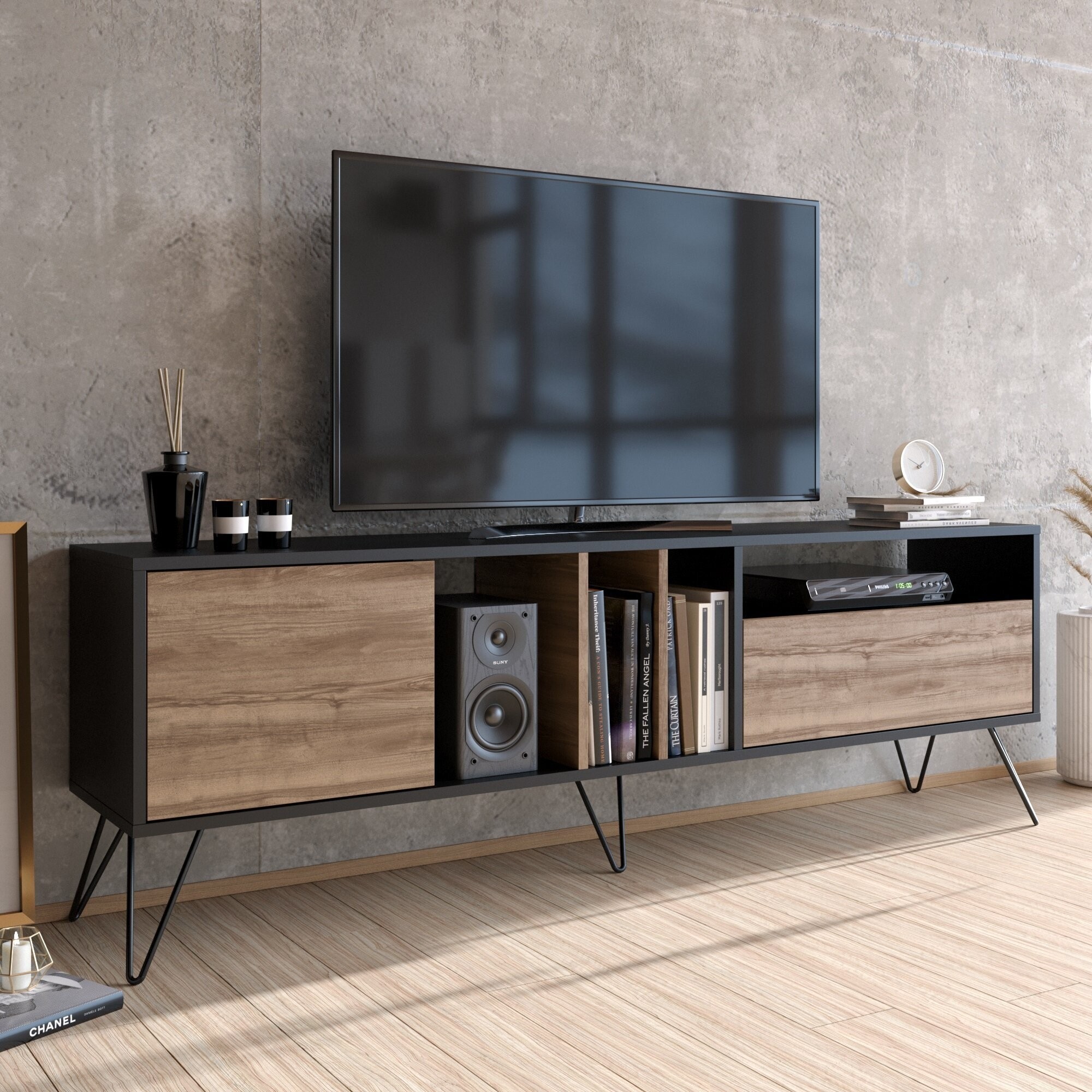 Give Your Family Room a Makeover with Minimally Designed Wooden TV Stands Foter