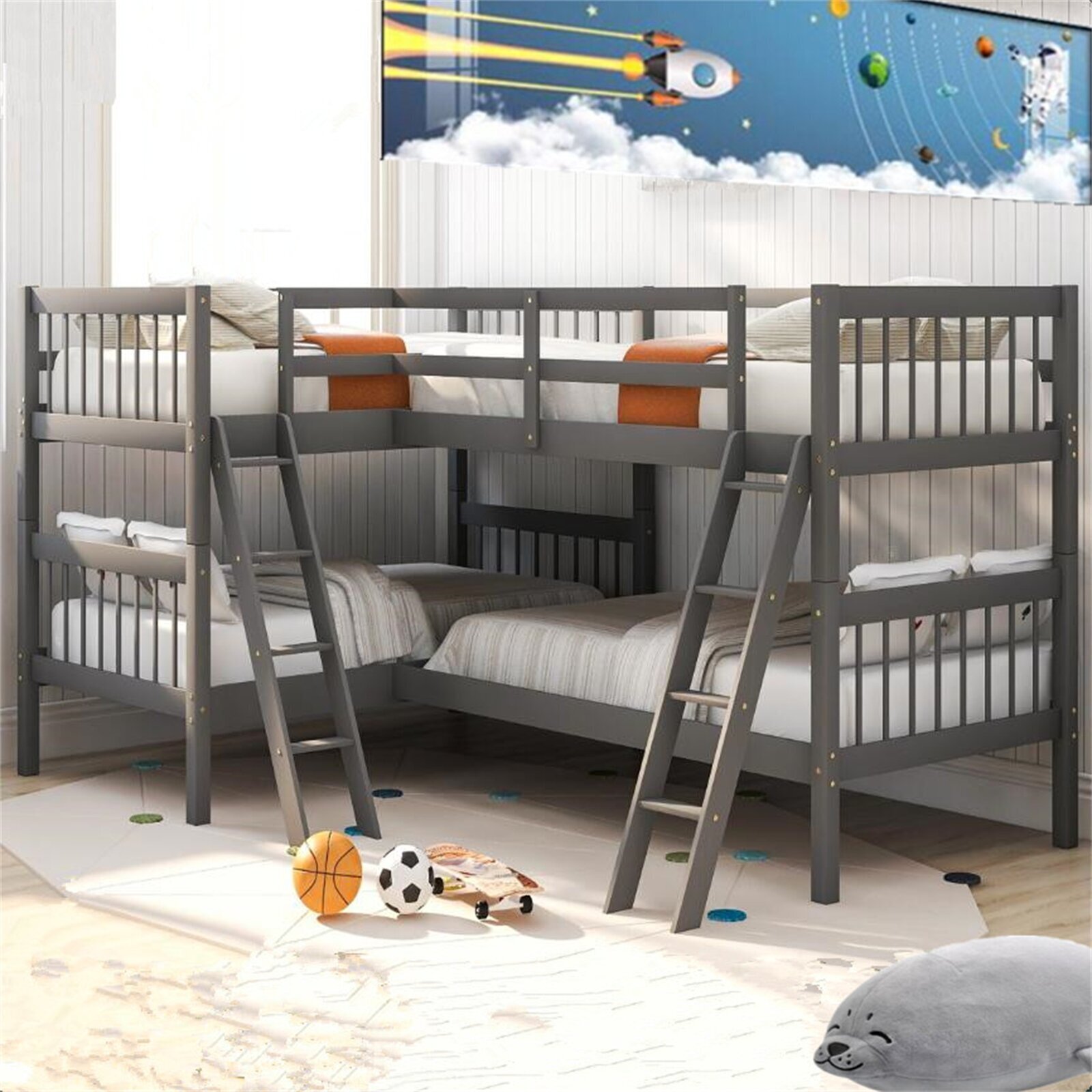 Corner Bunk Beds Ideas on Foter