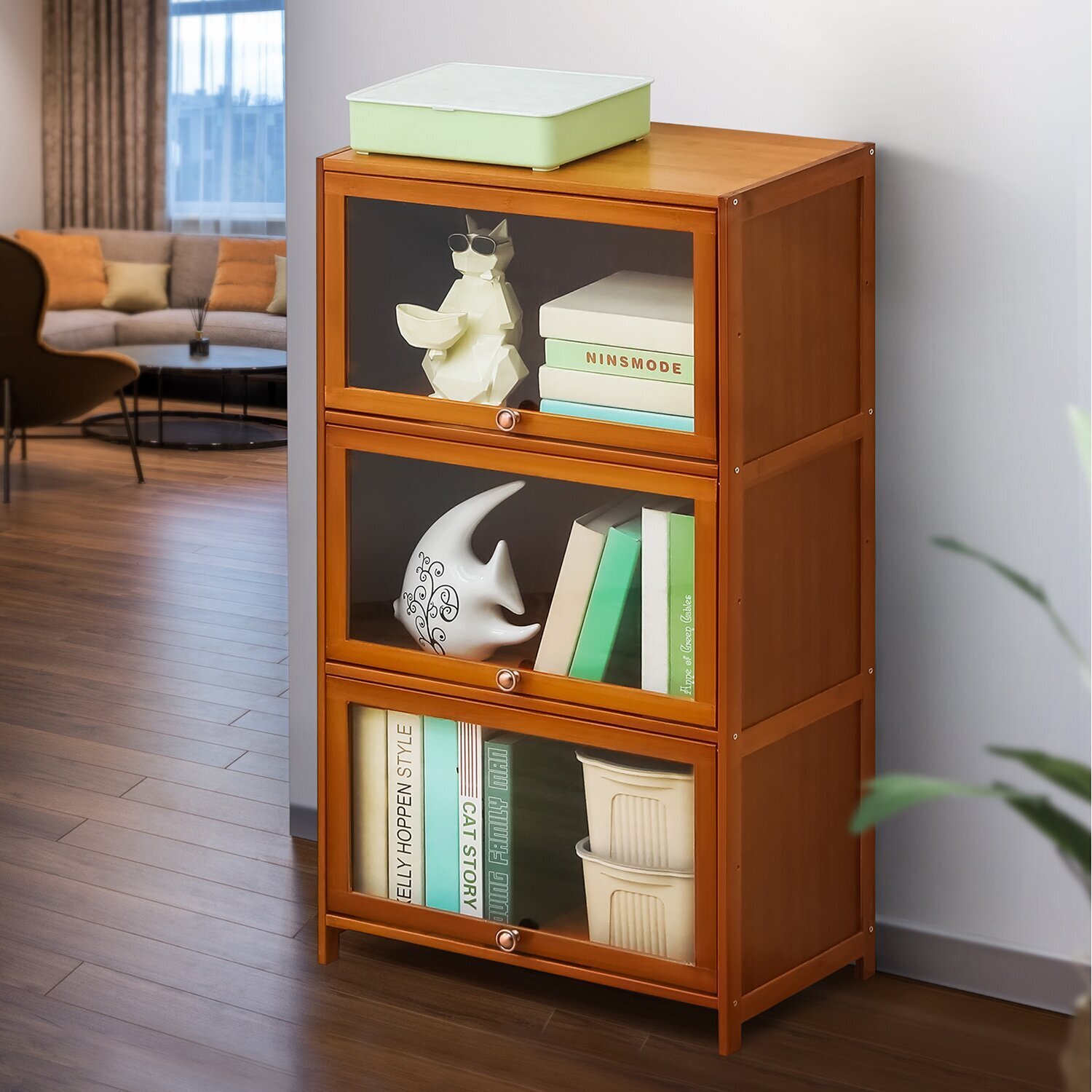 Small Bookcases With Glass Doors