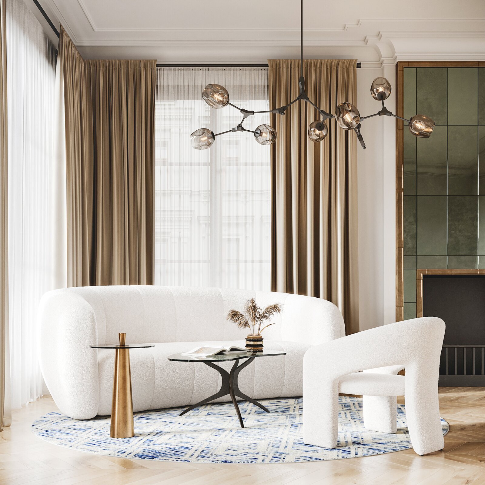 Soft Touch Semi Circle Couch Foter