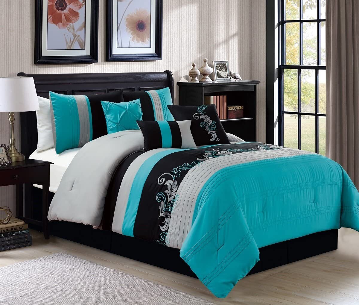 Black & Blue Comforters & Sets Ideas on Foter