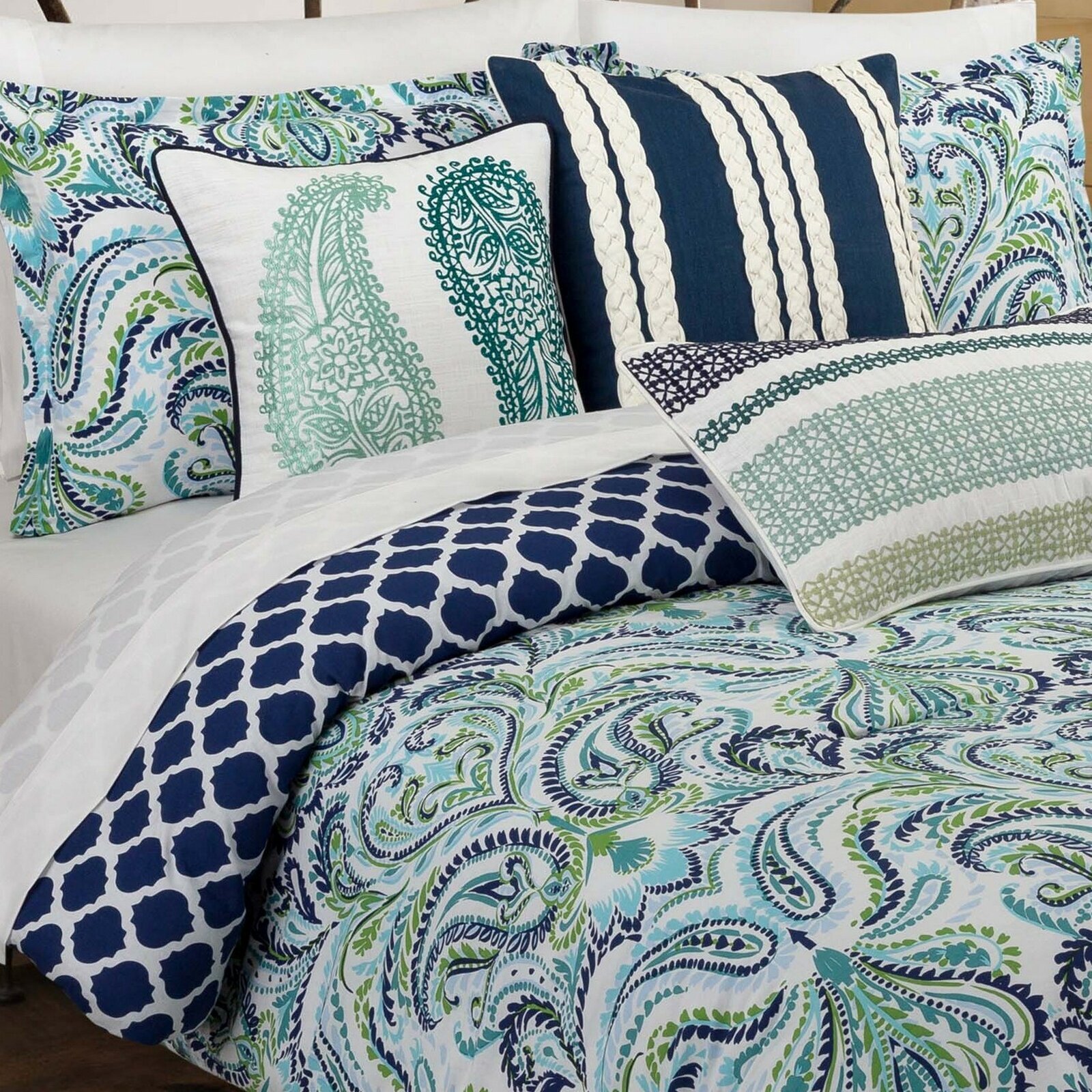 Blue Green Paisley Bedding Ideas on Foter