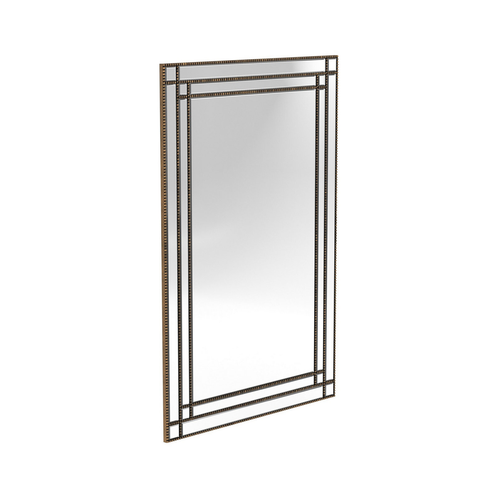Brown Silver Metal Mirror Foter
