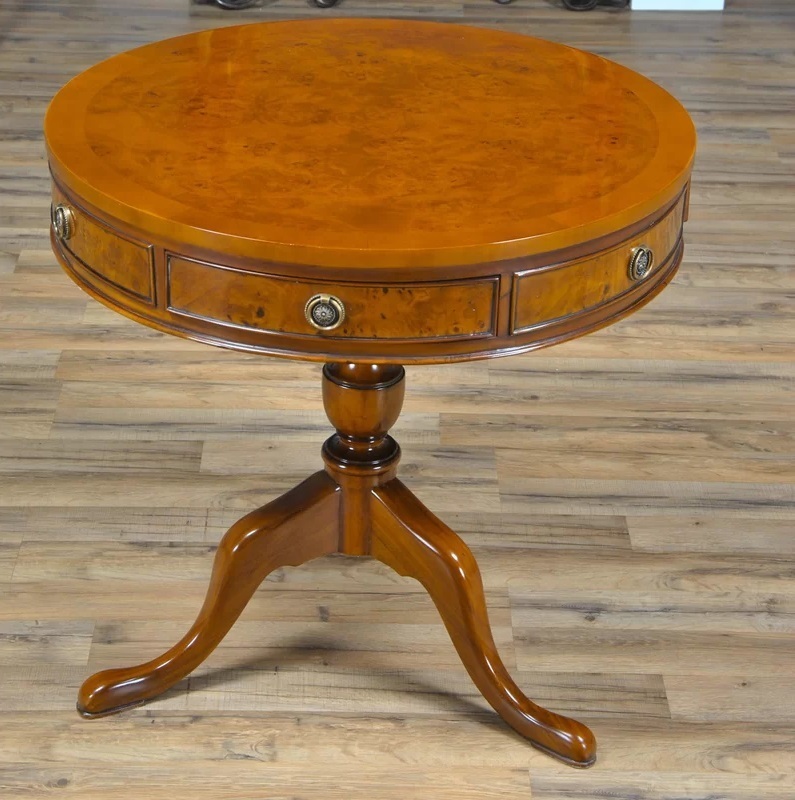 Antique Drum Table With Claw Feet