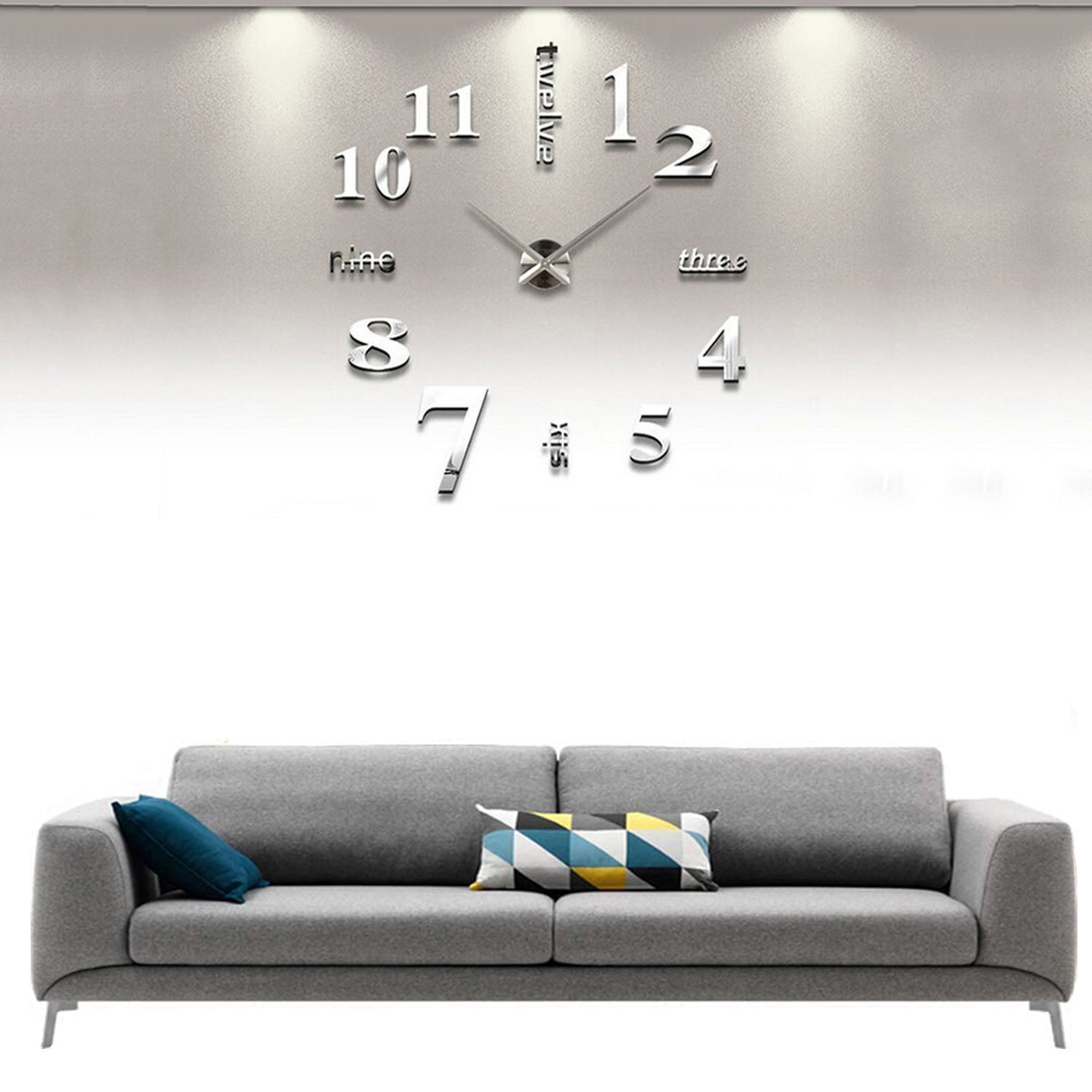 Silver Wall Clocks Foter