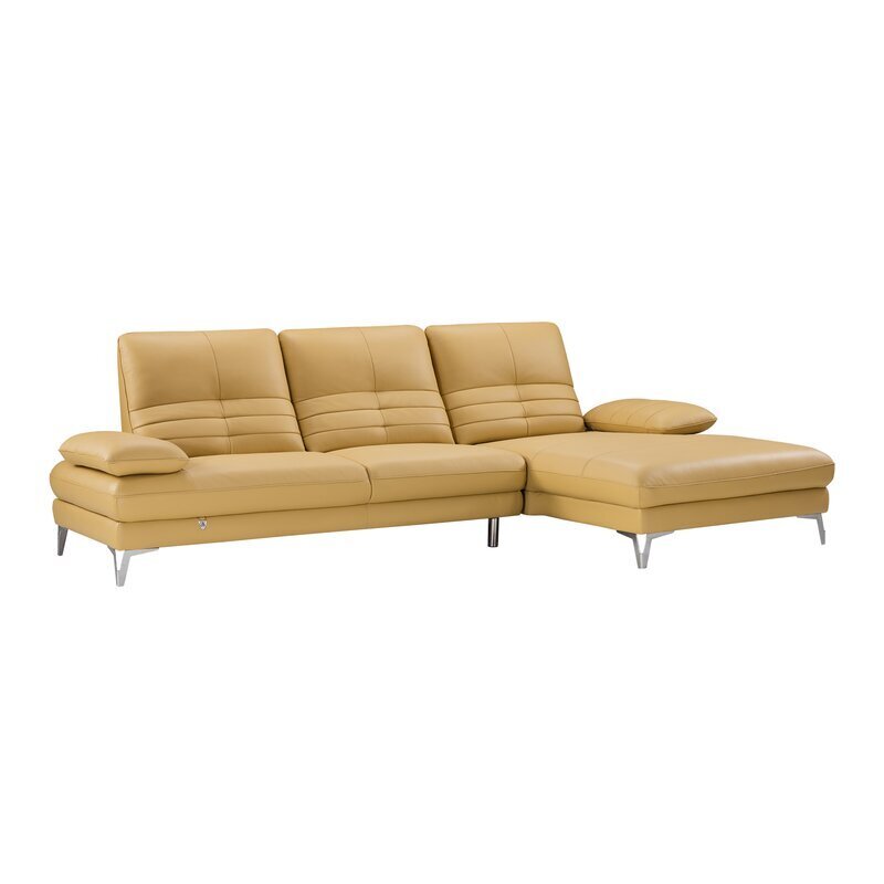 Yellow Leather Sectional Ideas on Foter