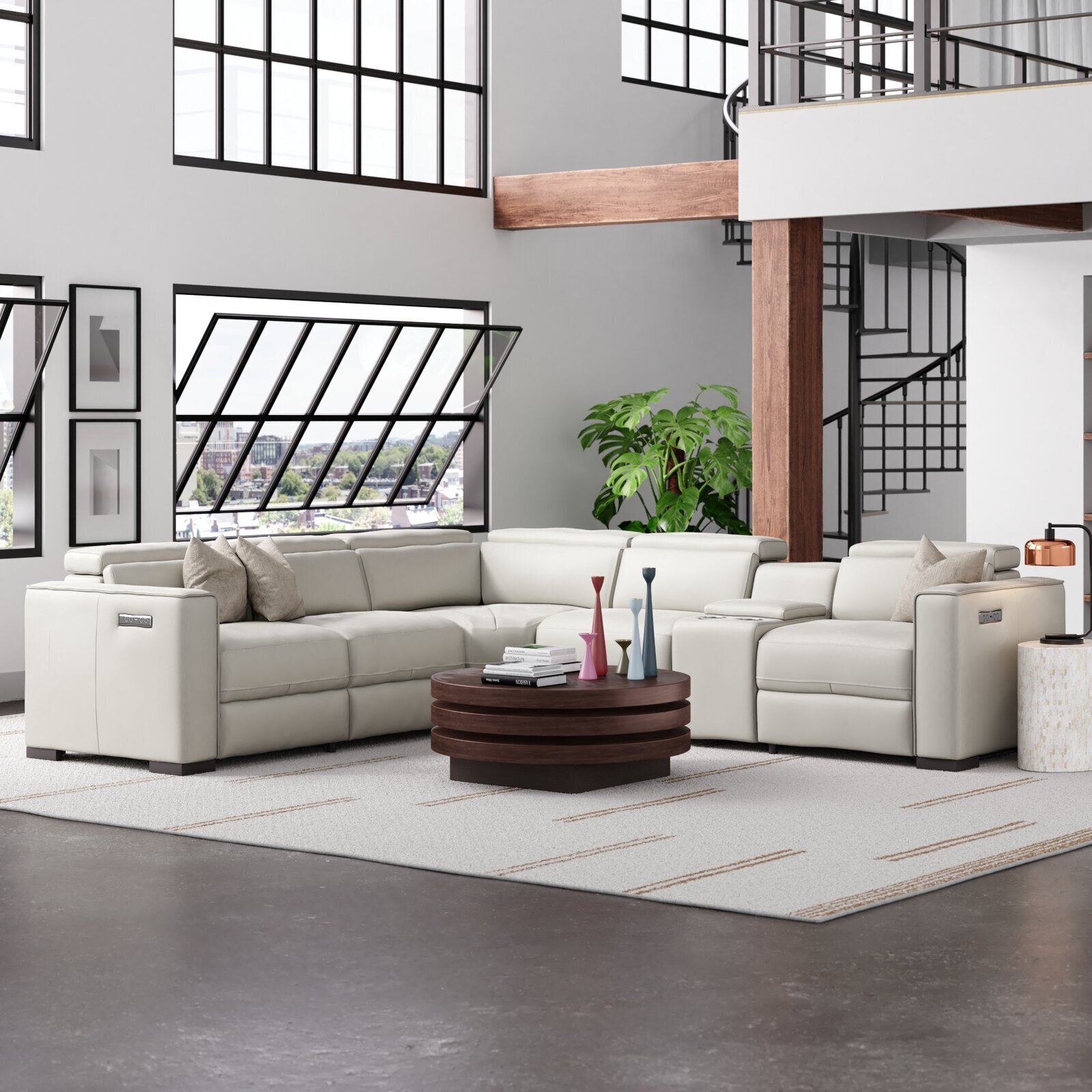 Farmhouse Leather Sectional Ideas on Foter