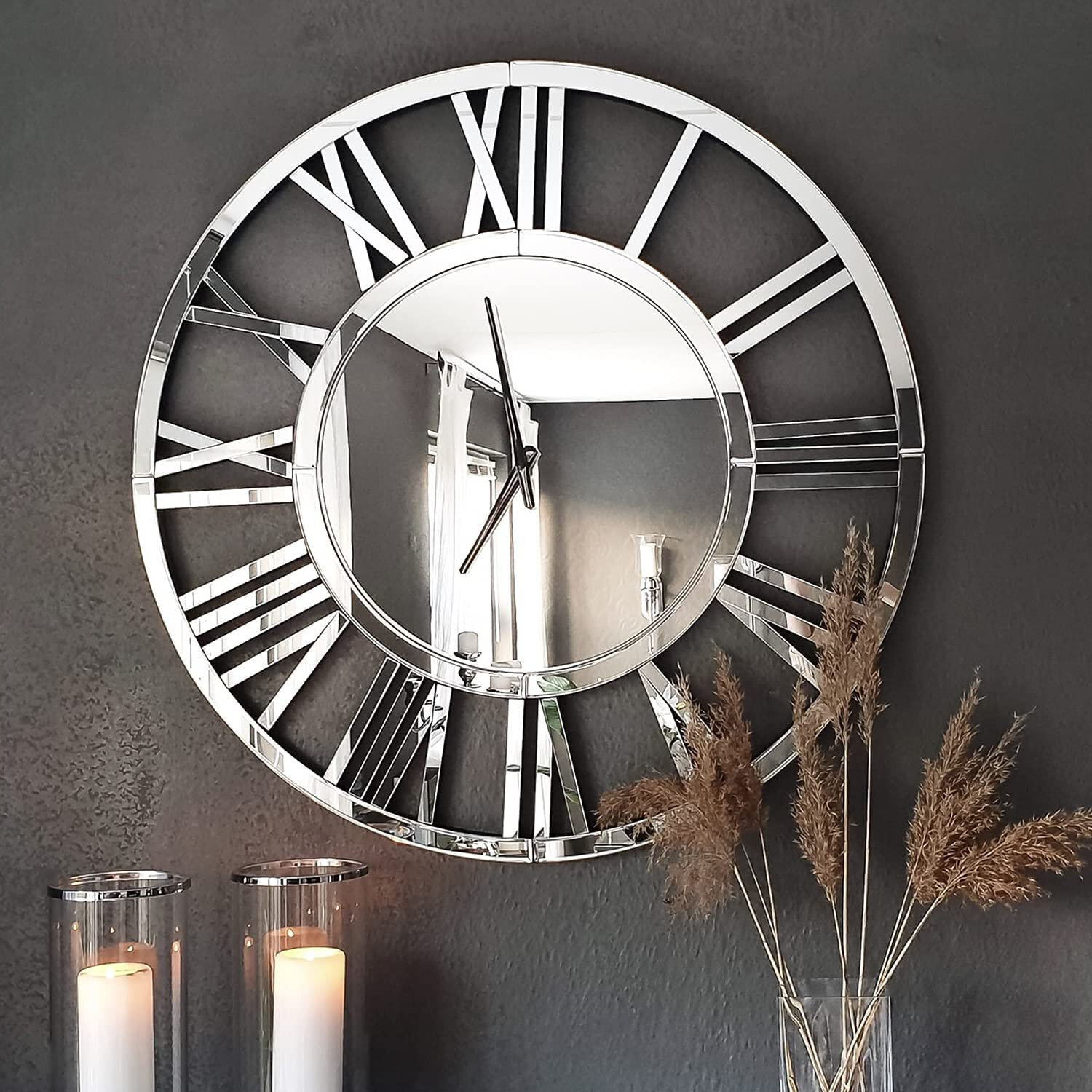 Silver Wall Clocks Foter