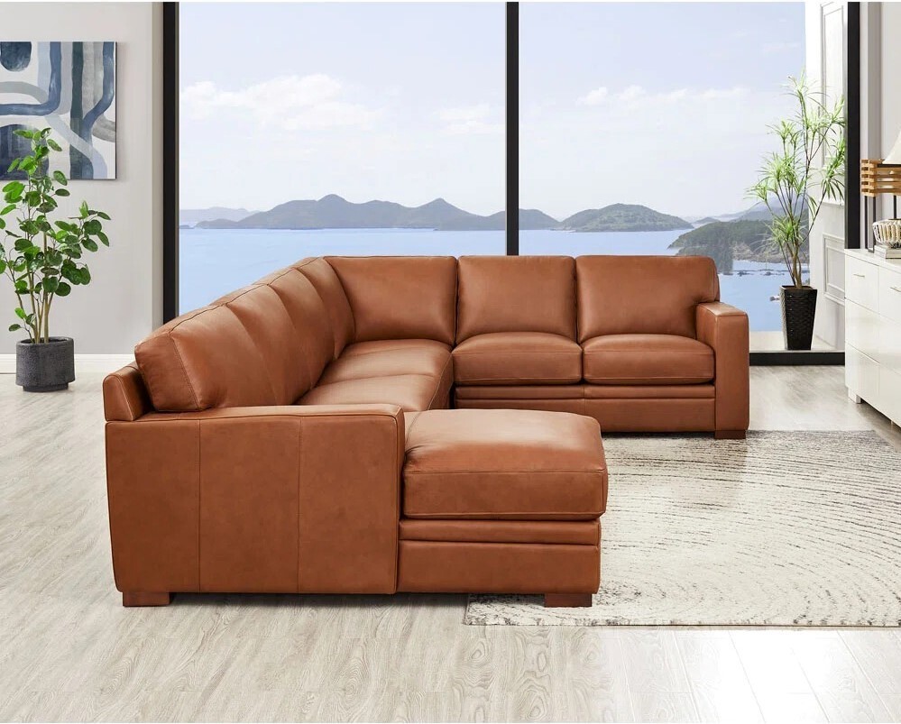 Farmhouse Leather Sectional Ideas on Foter