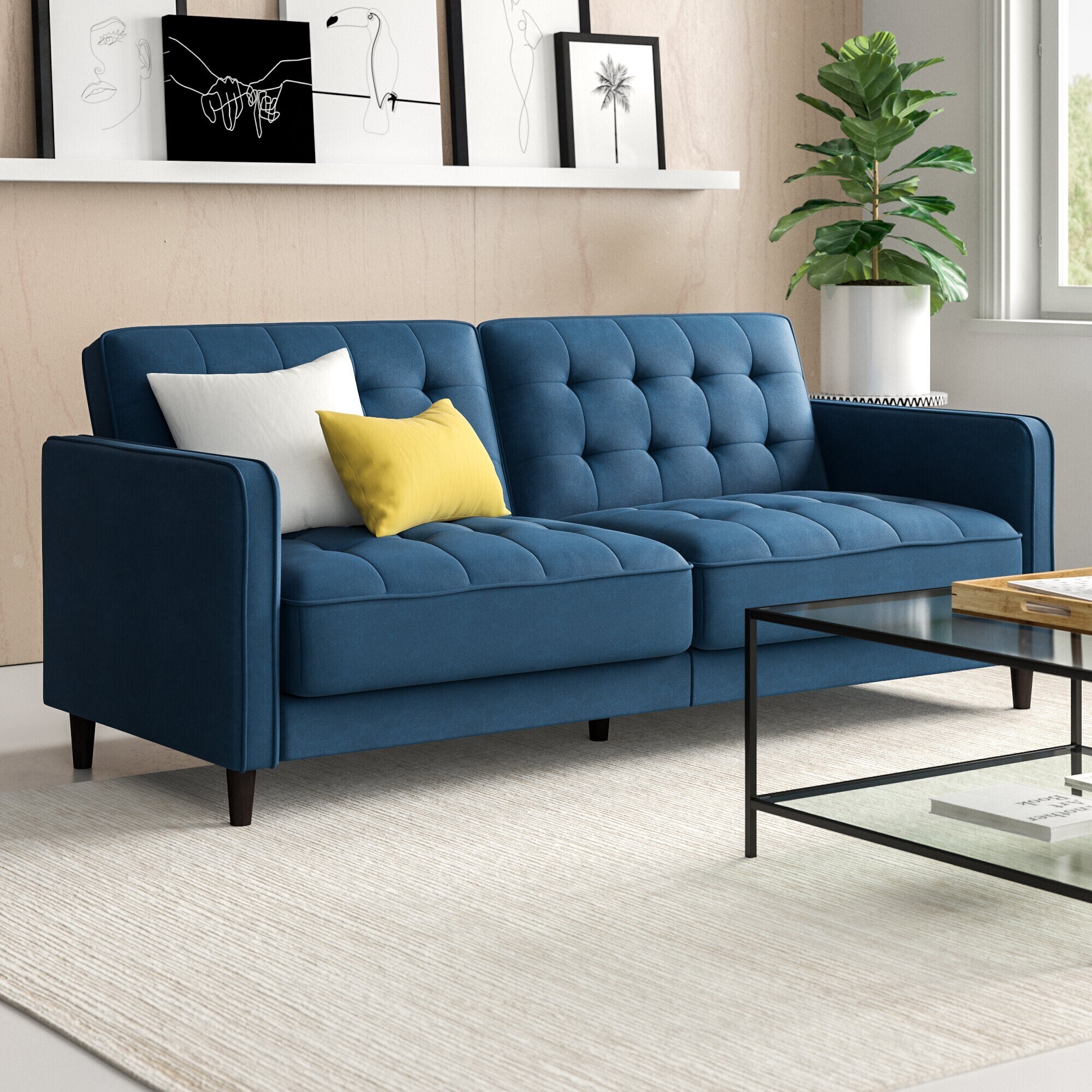 Full Size Commercial Sofa Sleeper System With Frame And Bed Deck Baci