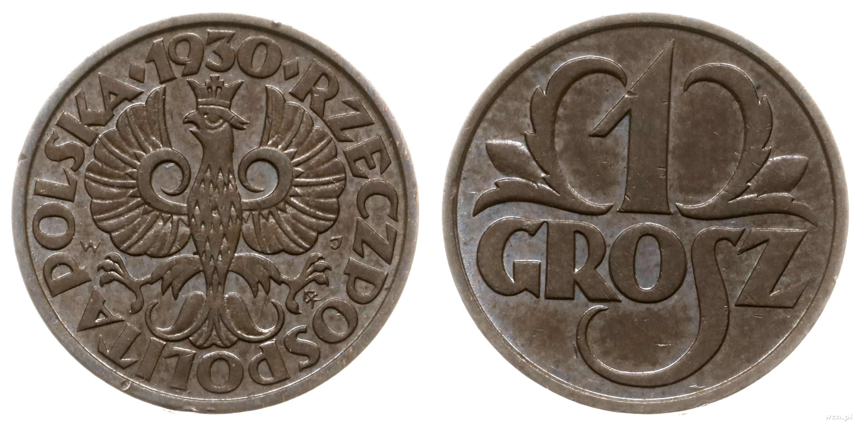 1 grosz, 1930, Polska Eaukcja Warszawskie Centrum Numizmatyczne