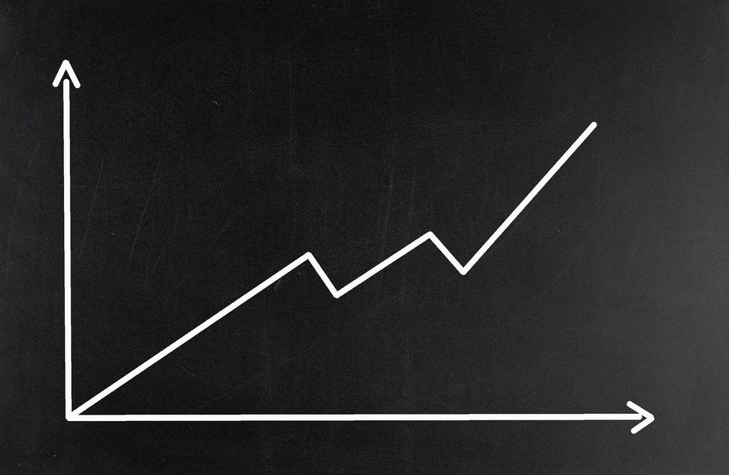 Graph on blackboard Creative Commons Bilder