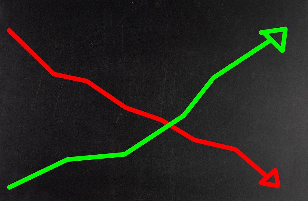 Graph showing up and down of stock price Creative Commons Bilder
