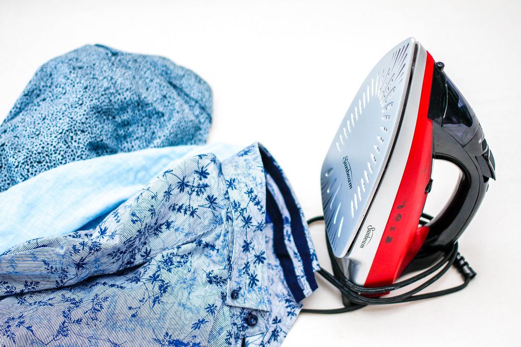 Concept of DIY clothes stack of fabrics for sewing Creative Commons