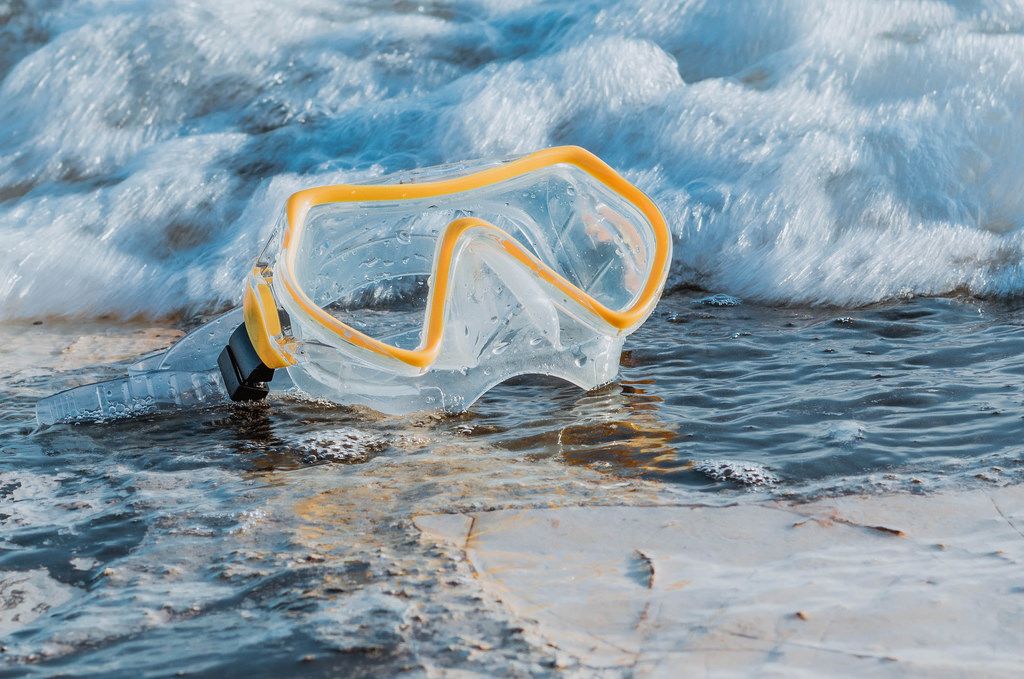 Full face snorkeling mask and underwater camera Creative Commons Bilder