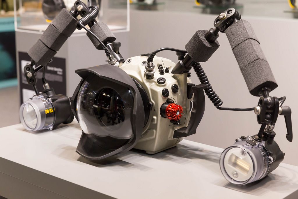 Full face snorkeling mask and underwater camera Creative Commons Bilder