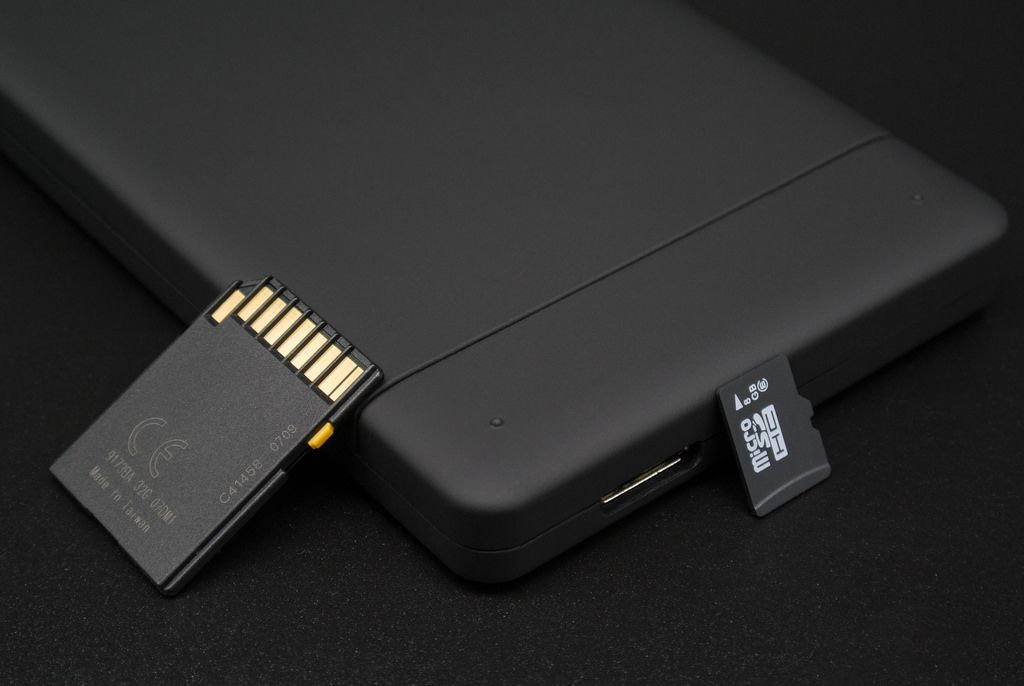 Triple backup external harddrive, SD card and microSD card Creative