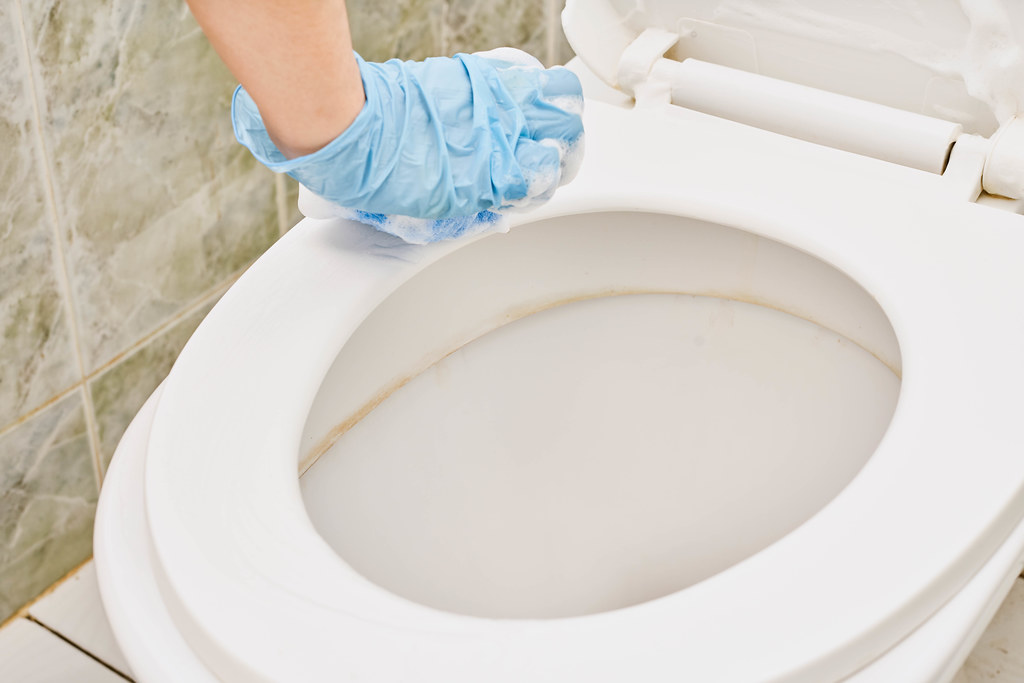 A customer checking and choosing a new toilet bowl Creative Commons