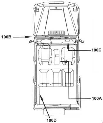'90-'97 Mercedes G-Class (W463) Fuse Box Diagram