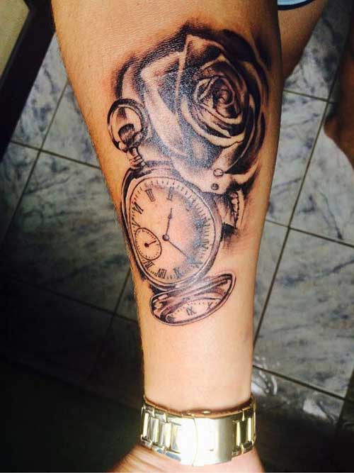 Tatuagem de relógio qual o significado, combinações e fotos 20 Fotos/Desenhos de Tatuagens de Relógio + Significados!