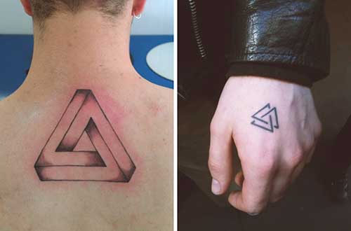 20 Fotos de Tatuagens de Triângulos Desenhos + Significado!
