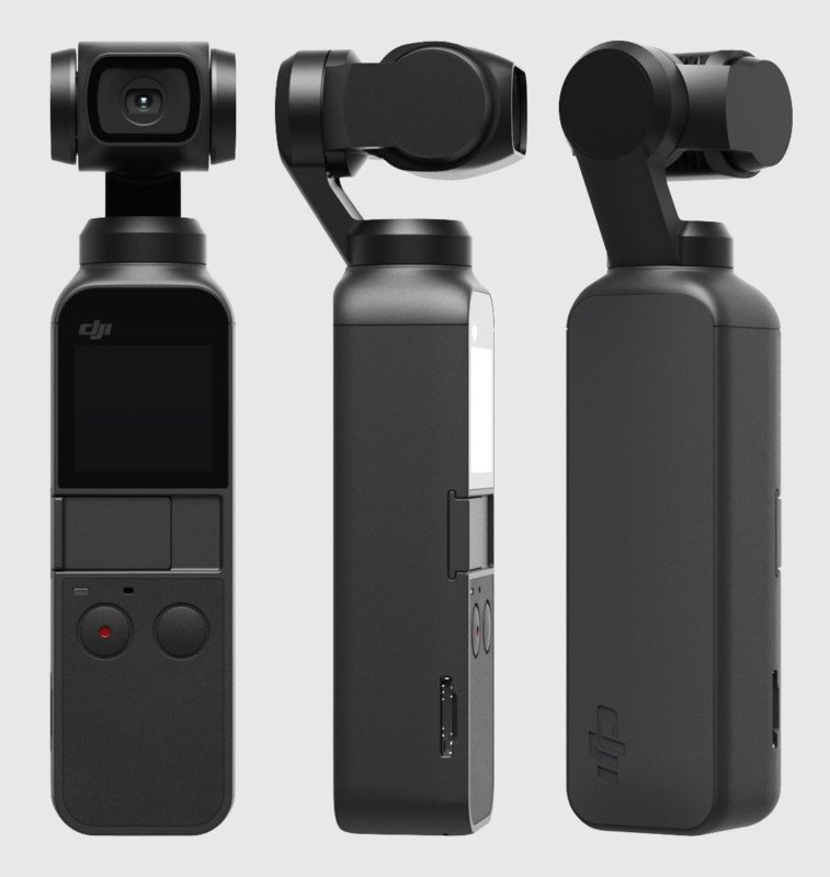 เล็กพริกขี้หนู DJI Osmo Pocket กล้อง 4K พร้อมกันสั่น 3 แกนพร้อมเซนเซอร์