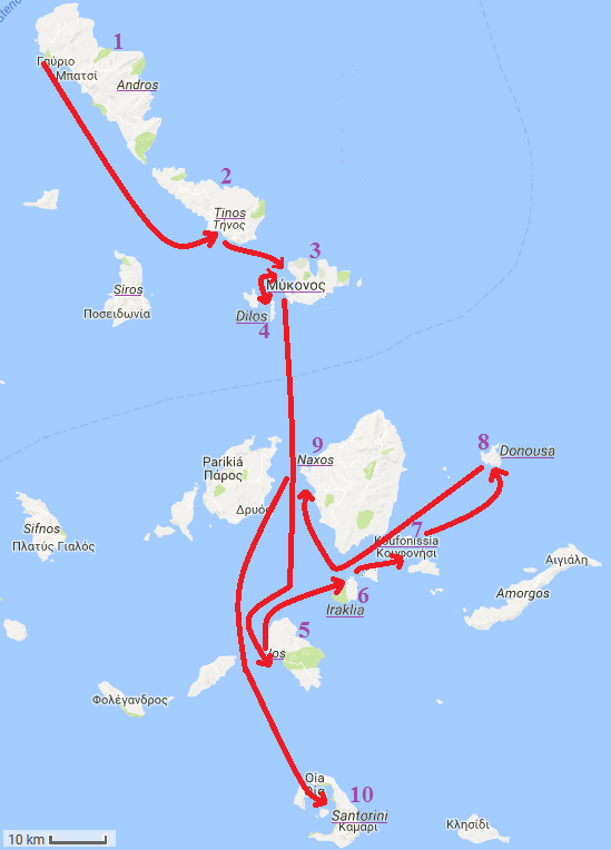 Carte Des Ferries Cyclades Seconde traversée des Cyclades (mai 2016) 0/9 présentation du