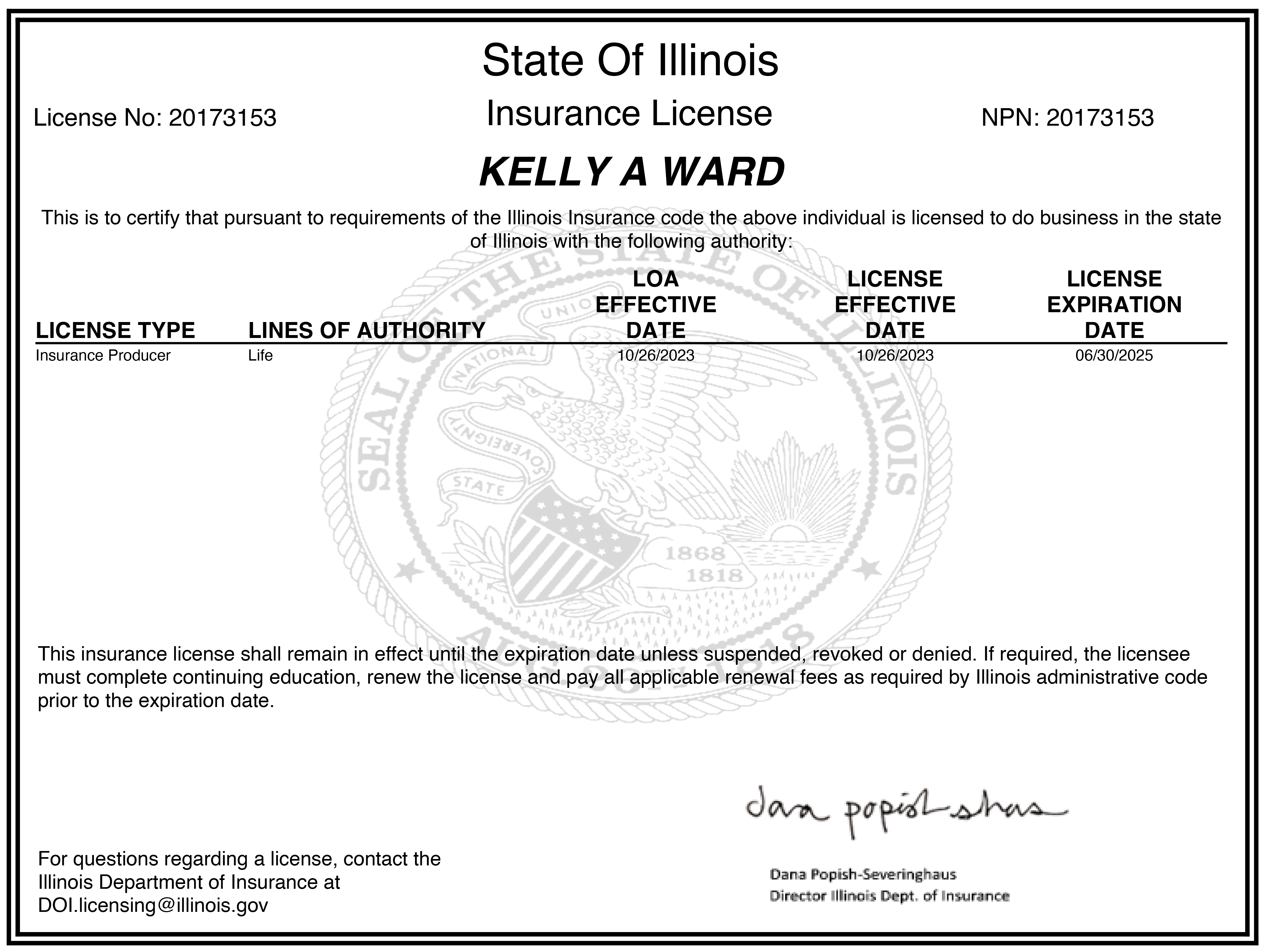 Verify Kelly Ward Foundation Capital Group