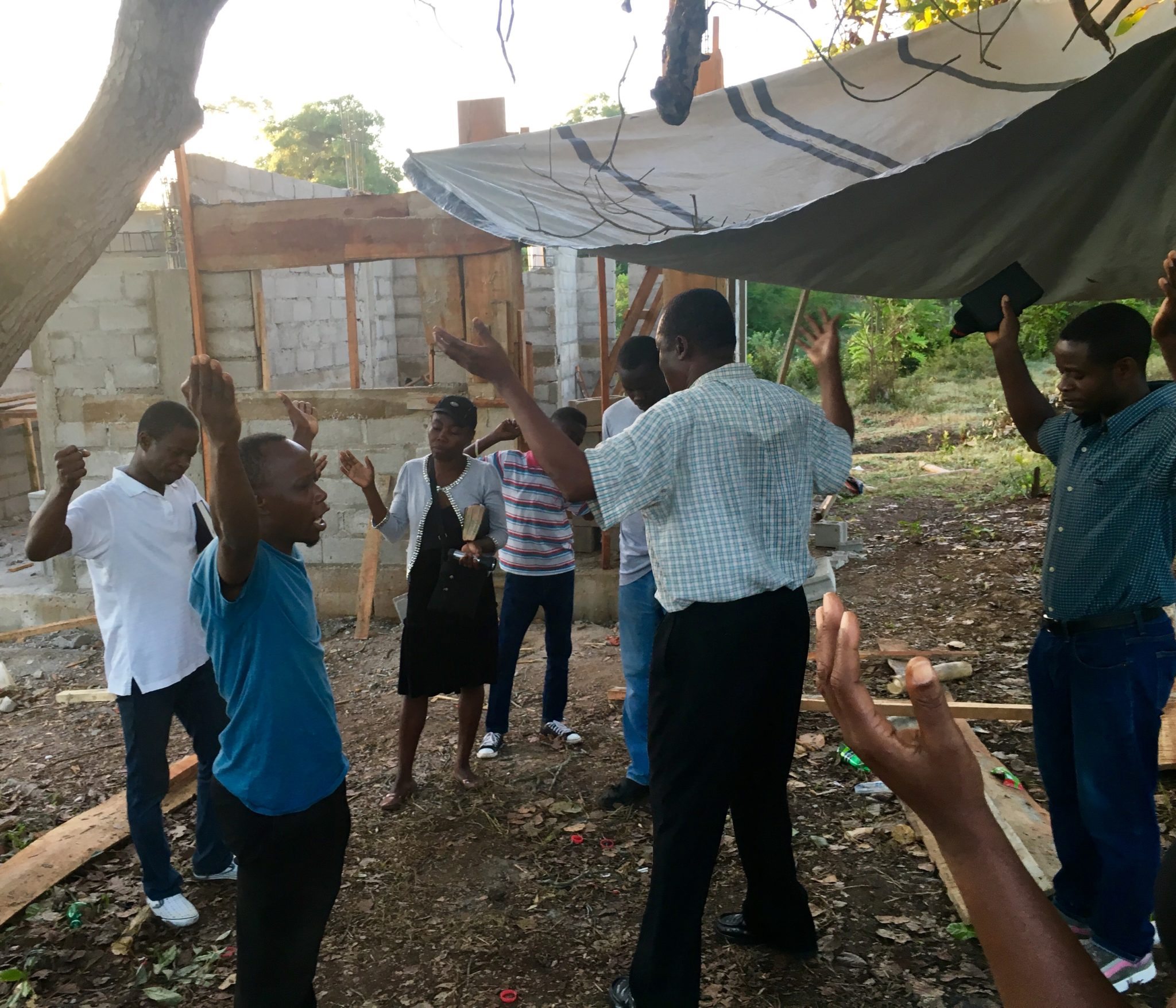 Depot Construction Progress in Haiti Foundation Pierre Smith Mondelus