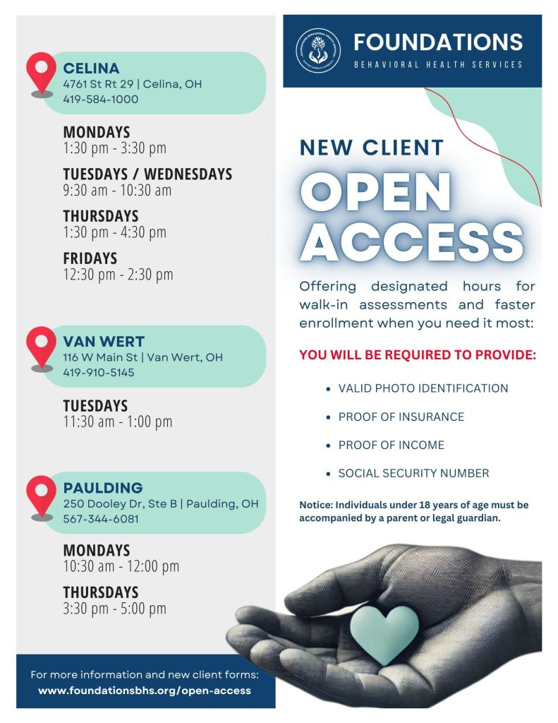 New Clients Foundations Behavioral Health Services