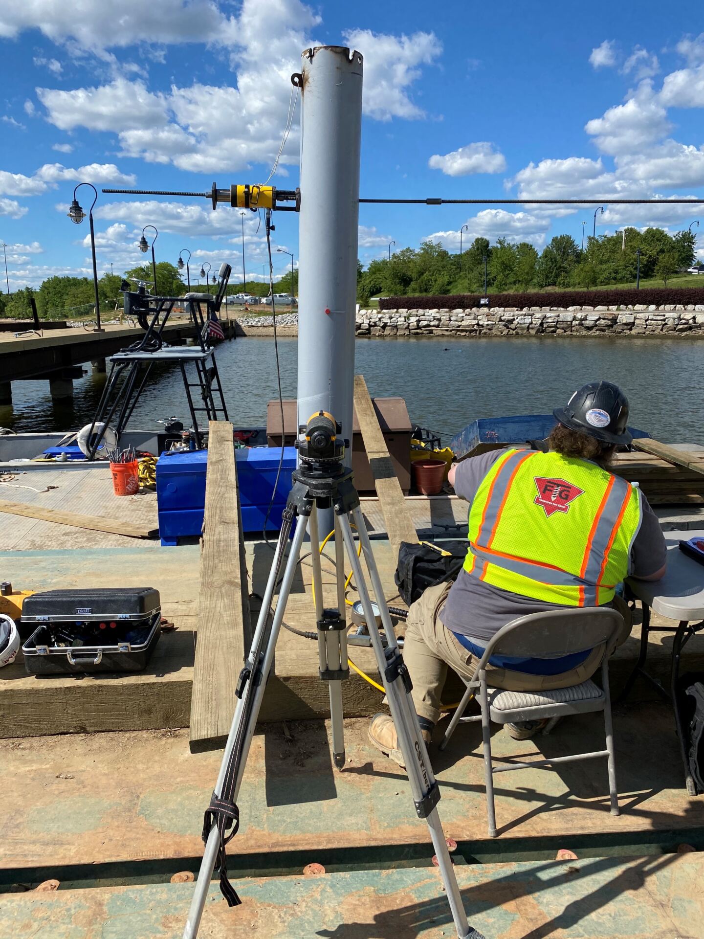 Lateral Load Testing at National Harbor Safety Pier Fort Washington