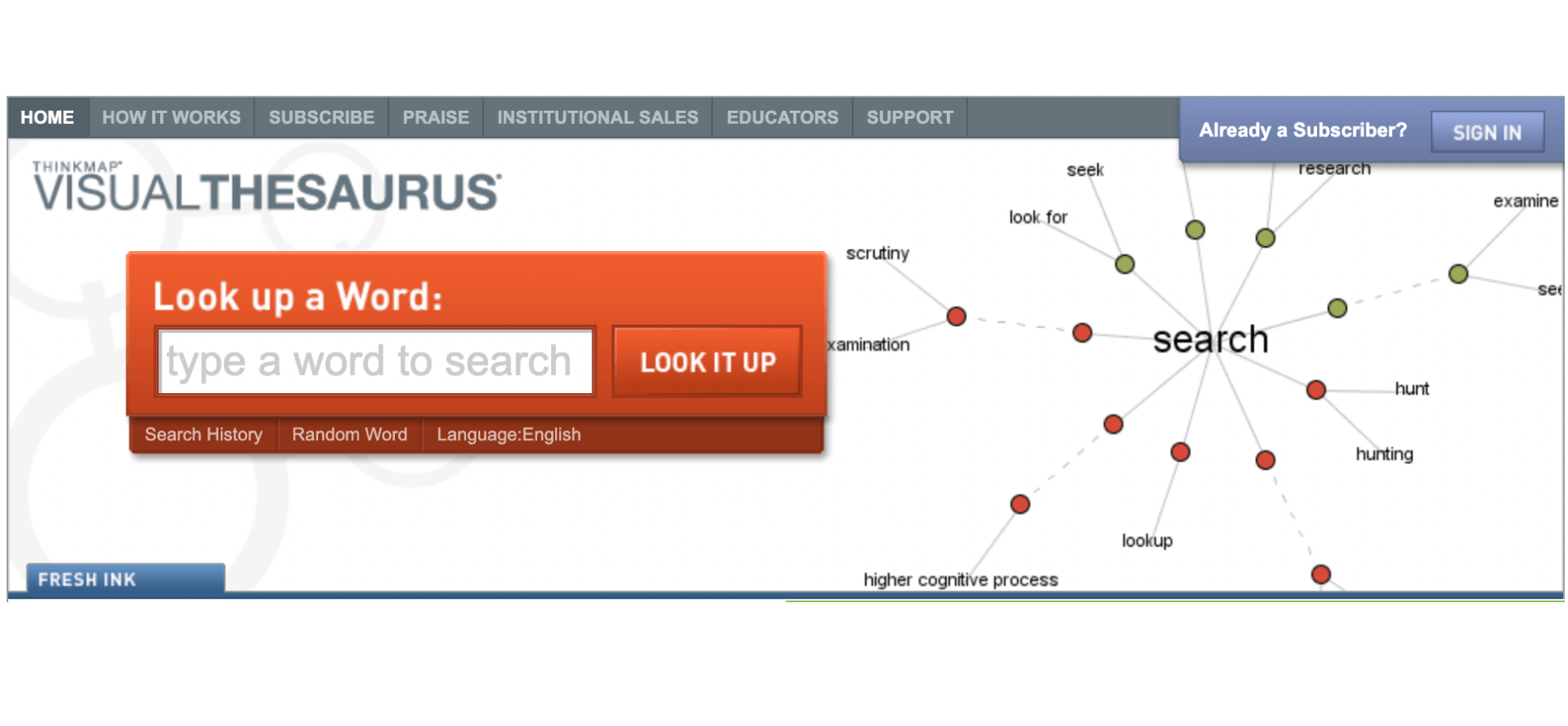 Visual Thesaurus Founders Toolkit