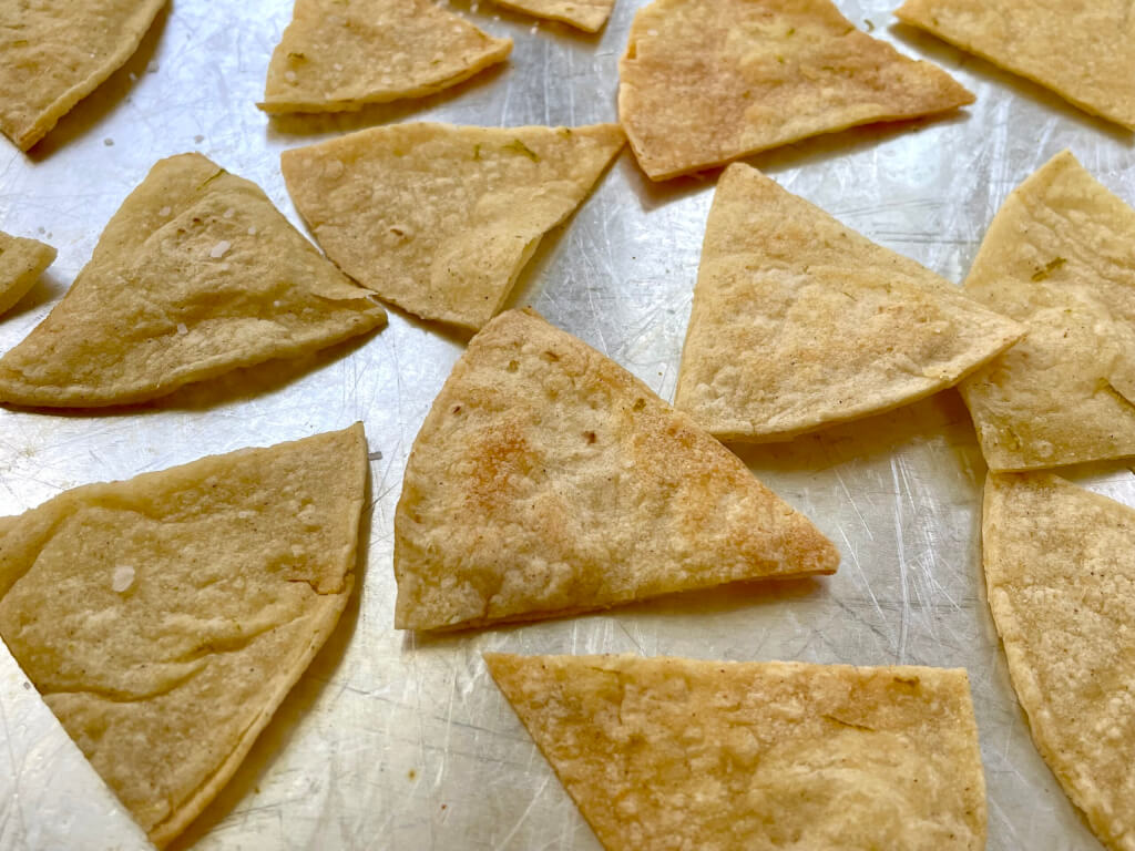 Salted Lime Baked Corn Tortillas Chips The Fountain Avenue Kitchen