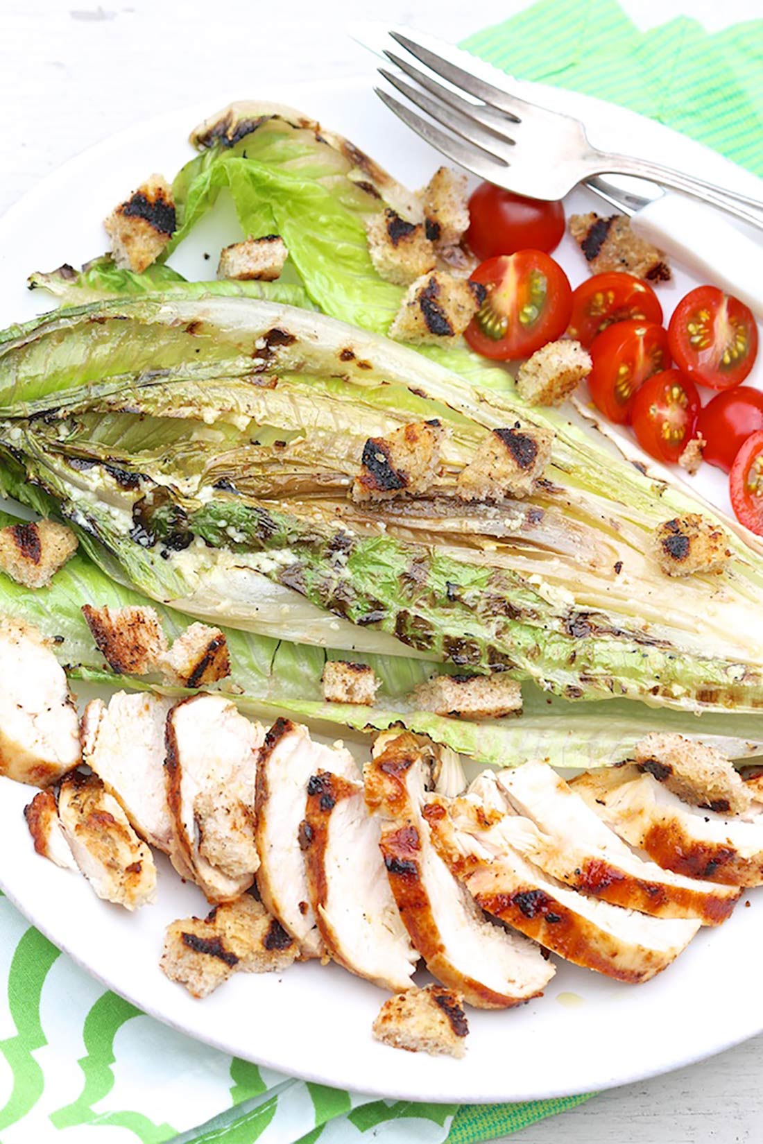 Grilled Caesar Salads... with easy options for a complete meal and a
