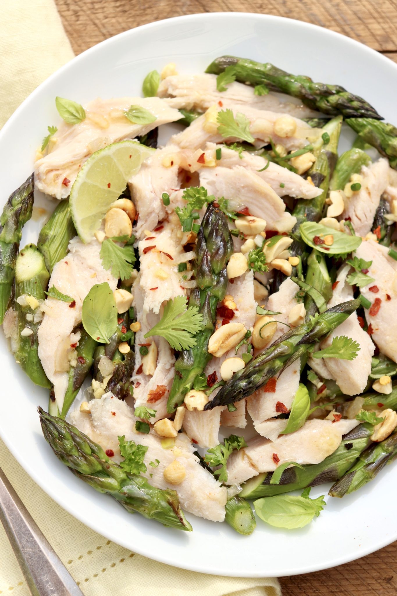 Asparagus & Chicken Salad With Sesame Ginger Dressing The Fountain