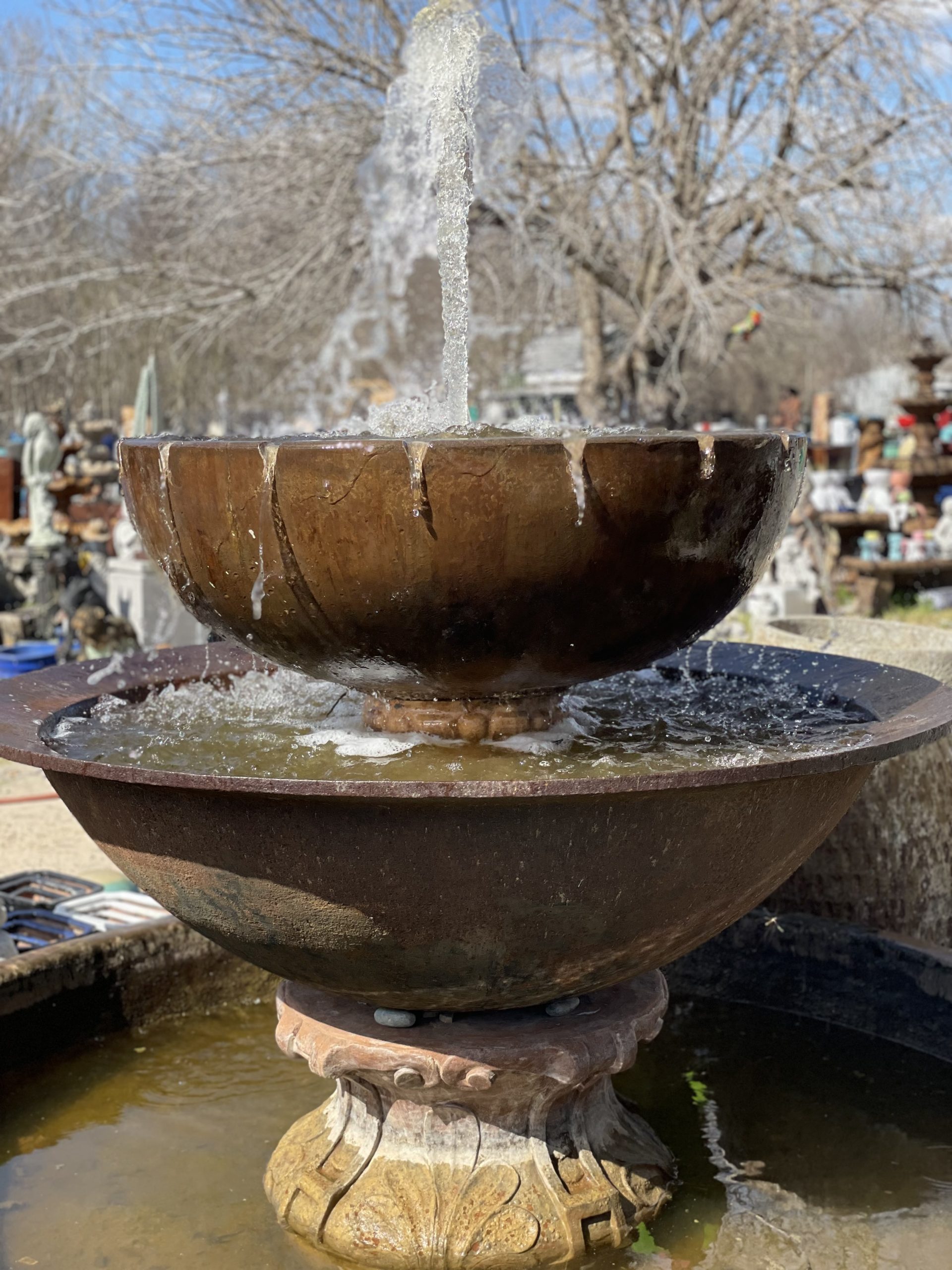 Sugar Kettle Fountain Fountains and Statuary
