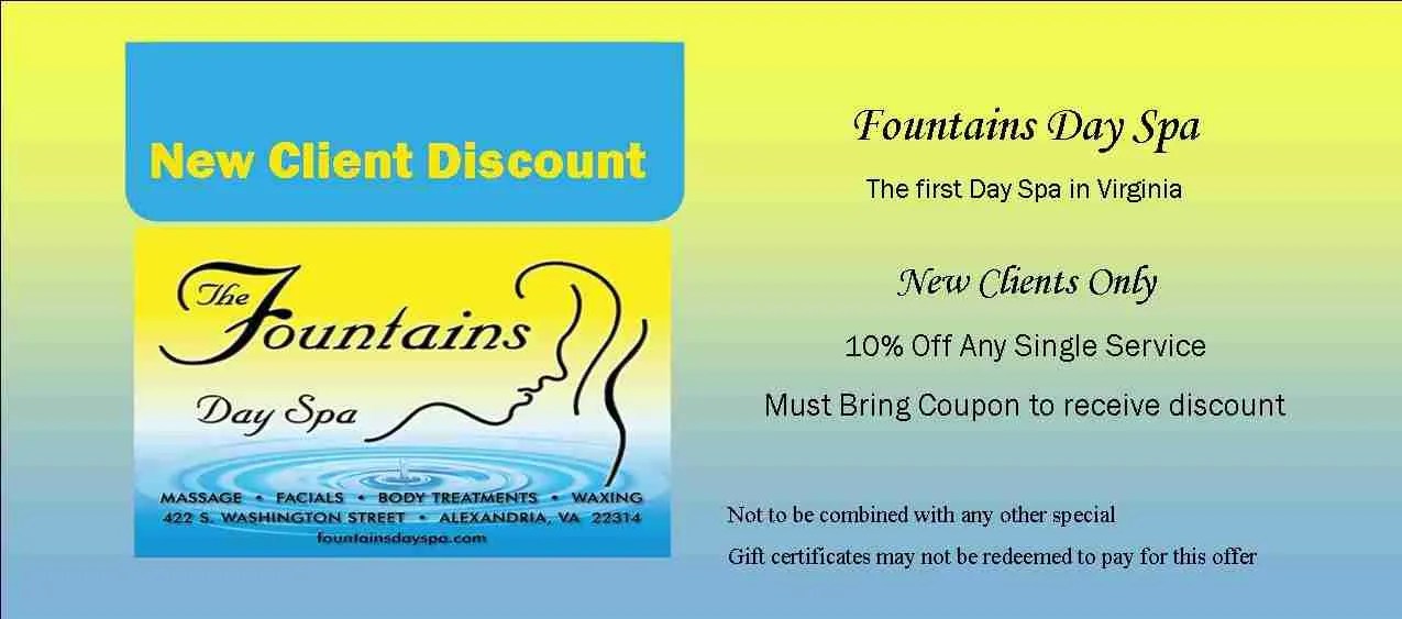 New Client Discount Fountains Day Spa