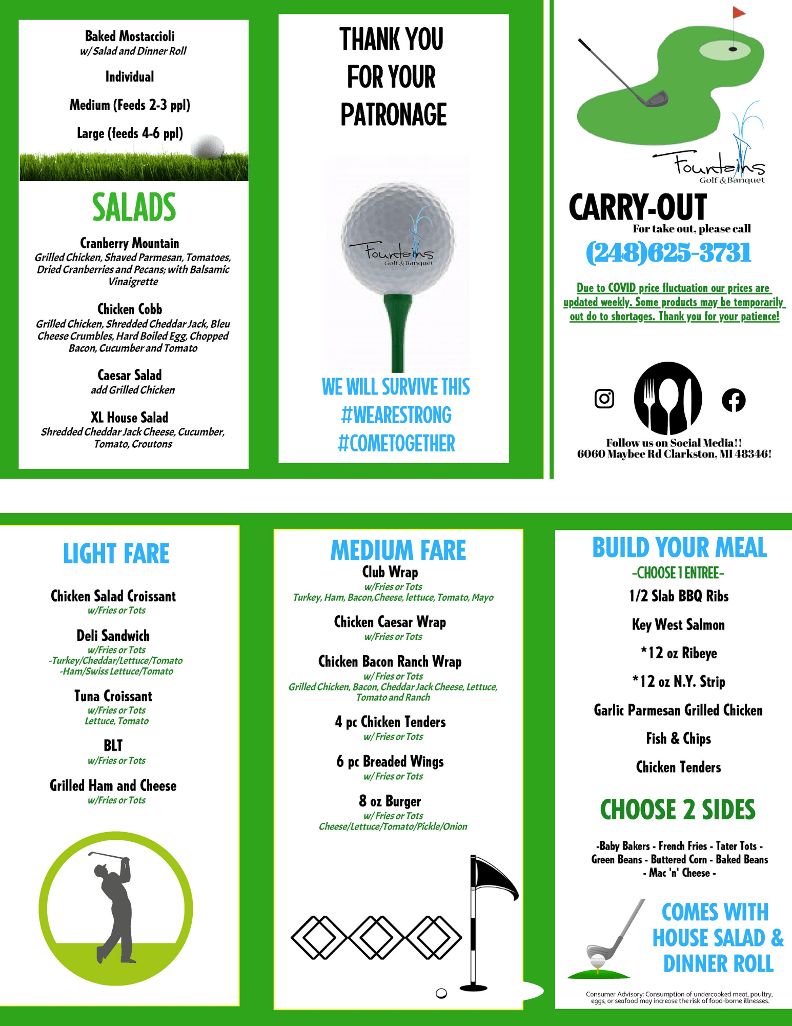 Events Calendar Fountains Golf & Banquet