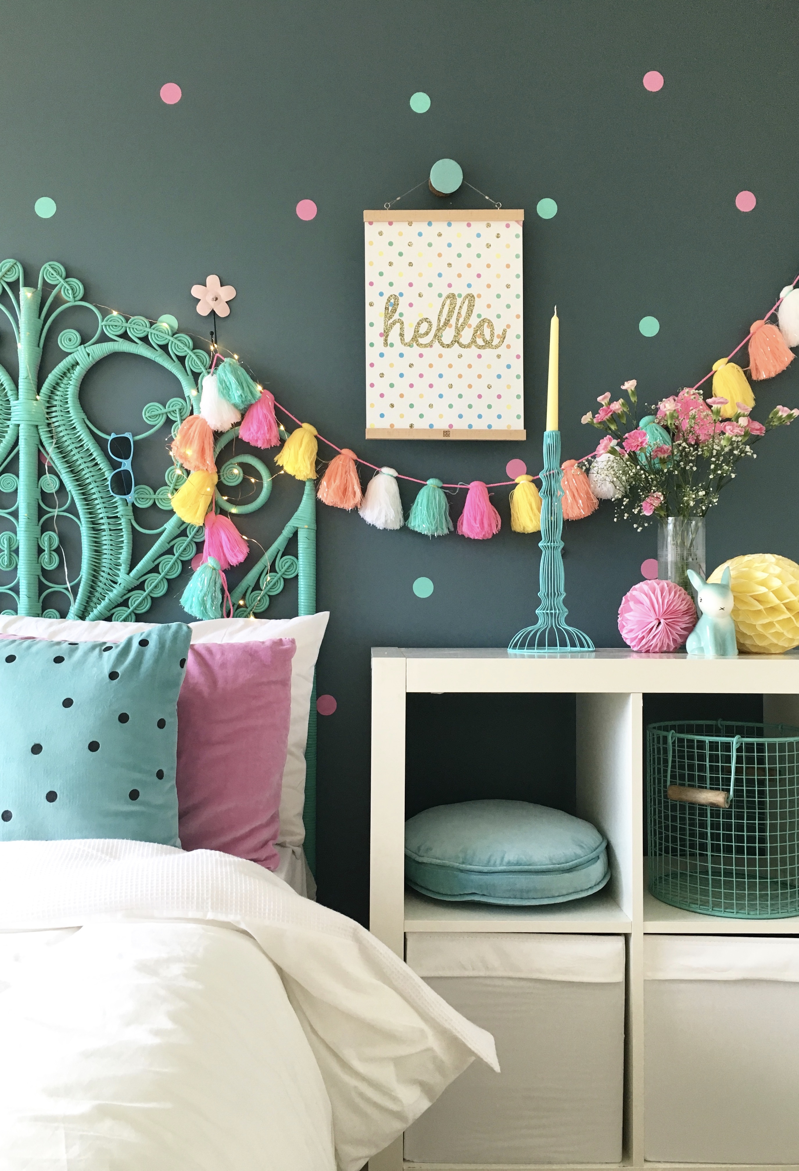 Bedroom and Interior Inspiration for kids - my daughter Summer's bedroom. More ideas on the blog