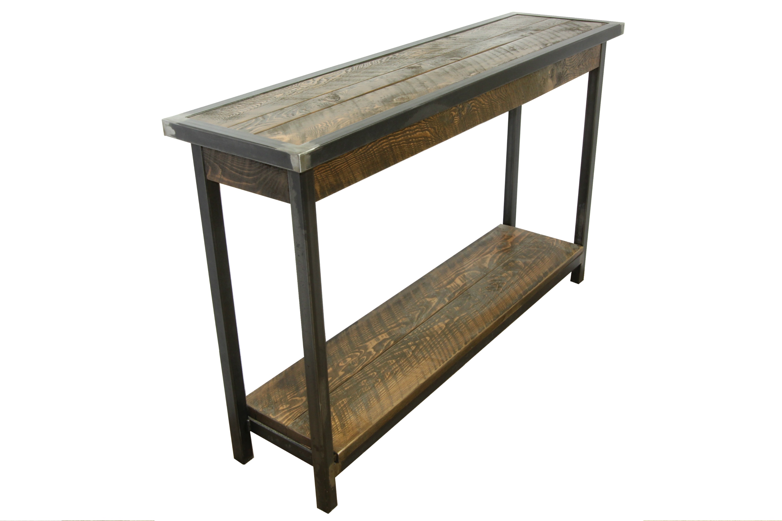 Industrial Metal And Wood Entry Table Four Corner Furniture Bozeman MT