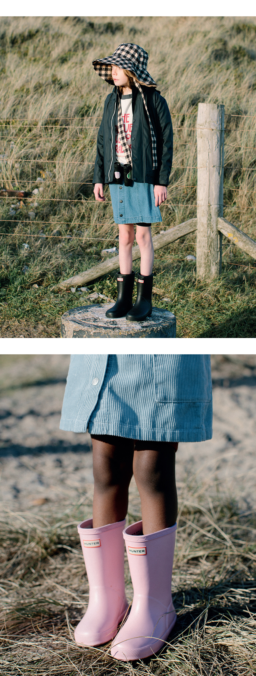 HUNTER(헌터) [KIDS] 퍼스트 클래식 레인부츠 블랙 KFT5003RMABLK S.I.VILLAGE (에스아이빌리지)